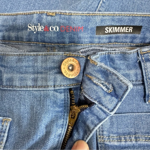 Style & Co. Denim Stretch Skimmer Bermuda Jean Shorts - Picture 5 of 6